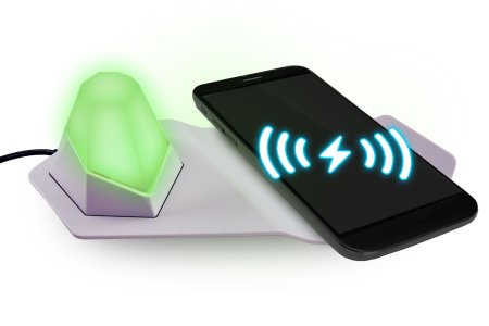 Wireless Smartphone Charger <BR> with Night Light