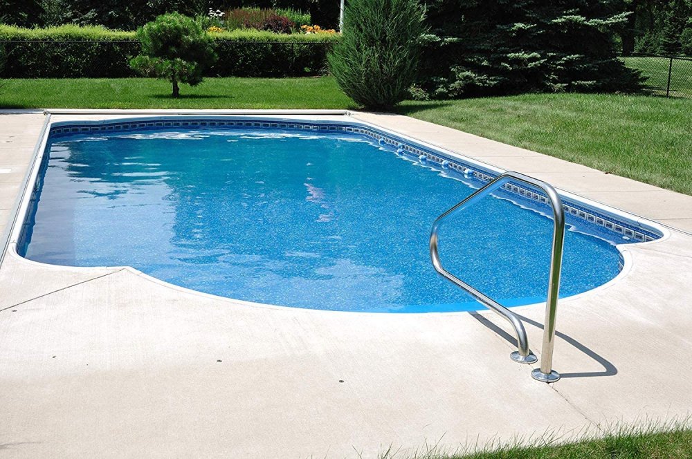 Aqua Select® Stainless Steel 50" Handrail Installed On Pool