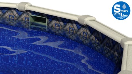 SmartLine&reg; 18' x 33' Oval Manor Beaded Liner - For Esther Williams/Johnny Weismueller Pools Only - (Various Heights), 25 Gauge