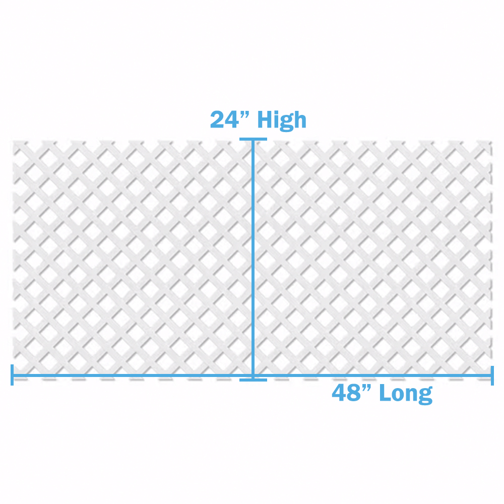 Fanta-Sea™ White Plastic Lattice Fence (48")