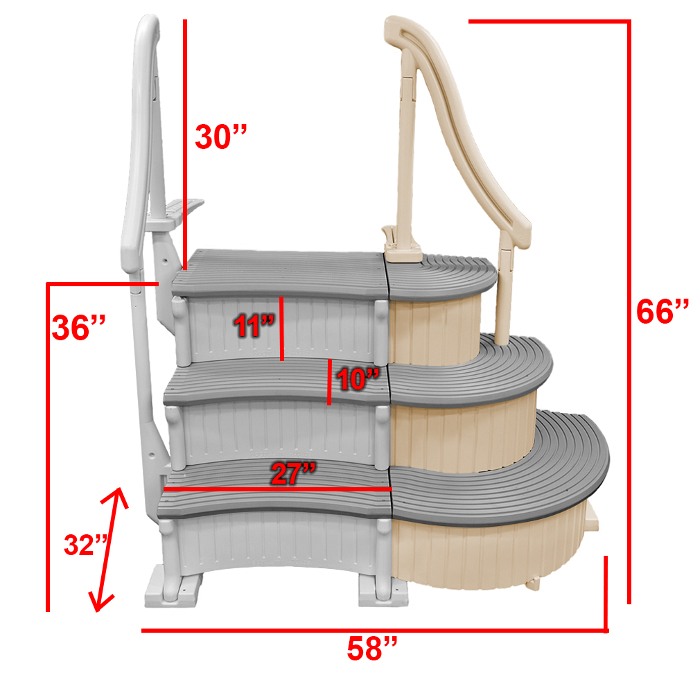 Confer Inground Steps Measurements