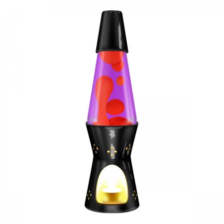 Black, Orange & Purple <BR> Candle LAVA® Lamp 11.5"