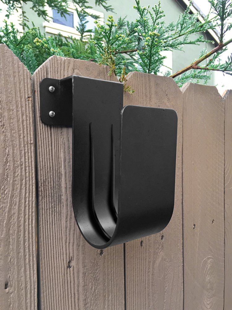 Jumbo Hose Hanger On Wood Fence